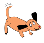 Petit chien marron